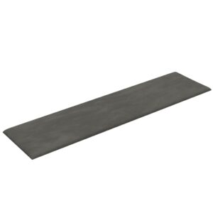 vidaXL Väggpaneler 12 st mörkgrå 60x15 cm sammet 1,08 m² - Bild 5