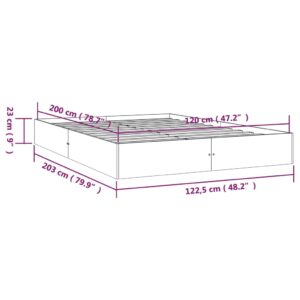 vidaXL Sängram massivt trä 120x200 cm - Bild 9