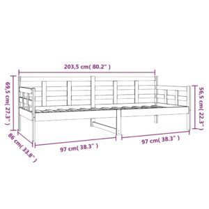 vidaXL Dagbädd 80x200 cm massiv furu - Bild 11