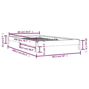 vidaXL Stapelbar säng 80x200 cm massivt furuträ - Bild 12