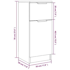 vidaXL Förvaringsskåp vit högglans 30x30x70 cm konstruerat trä - Bild 10