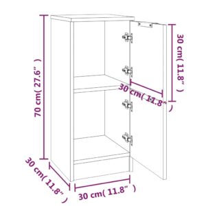 vidaXL Byrå 2 st betonggrå 30x30x70 cm konstruerat trä - Bild 9