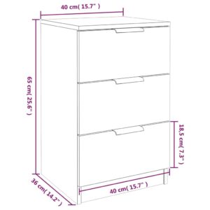 vidaXL Sängbord 2 st sonoma-ek 40x36x65 cm - Bild 10