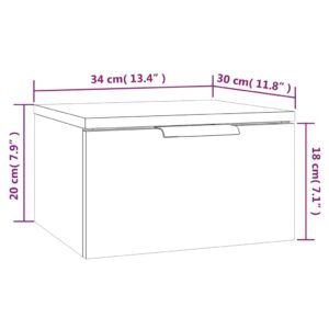 vidaXL Väggmonterade sängbord 2 st betonggrå 34x30x20 cm - Bild 12