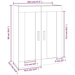 vidaXL Väggskåp sonoma-ek 69,5x32,5x90 cm konstruerat trä - Bild 10