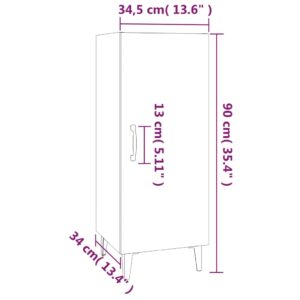 vidaXL Skåp svart 34,5x34x90 cm konstruerat trä - Bild 10