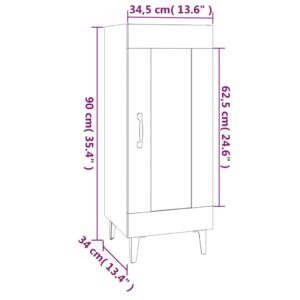 vidaXL Skåp vit 34,5x34x90 cm konstruerat trä - Bild 10