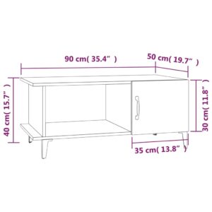 vidaXL Soffbord vit högglans 90x50x40 cm konstruerat trä - Bild 9