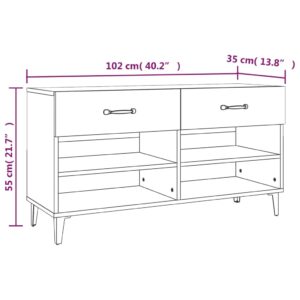 vidaXL Skoskåp sonoma-ek 102x35x55 cm konstruerat trä - Bild 9