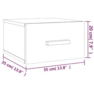 vidaXL Väggmonterade sängbord 2 st vit 35x35x20 cm - Bild 10