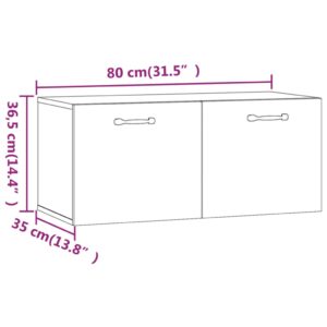 vidaXL Väggskåp vit högglans 80x35x36,5 cm konstruerat trä - Bild 10