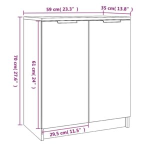 vidaXL Skoställ brun ek 59x35x70 cm konstruerat trä - Bild 9