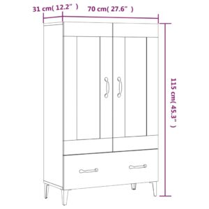 vidaXL Skåp brun ek 70x31x115 cm konstruerat trä - Bild 10