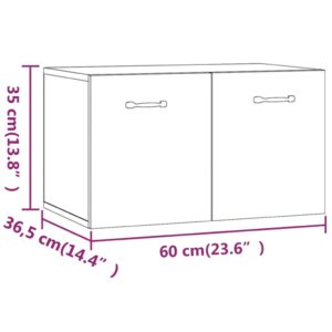 vidaXL Väggskåp rökfärgad ek 60x36,5x35 cm konstruerat trä - Bild 9