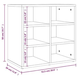 vidaXL Skoskåp 2 delar rökfärgad ek 52,5x30x50 cm - Bild 11