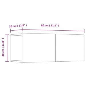 vidaXL TV-skåp 4 delar sonoma-ek 80x30x30 cm konstruerat trä - Bild 12