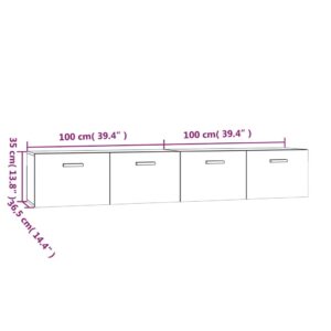 vidaXL Väggskåp 2 st brun ek 100x36,5x35 cm konstruerat trä - Bild 8