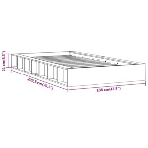 vidaXL Sängram vit 90x200 cm massivt trä - Bild 8