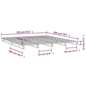 vidaXL Pallsäng 150x200 cm massiv furu vit - Bild 8