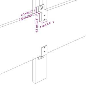 vidaXL Sänggavel vit 80x5x78/88 cm konstläder - Bild 6