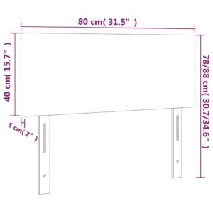 vidaXL Sänggavel vit 80x5x78/88 cm konstläder - Bild 8