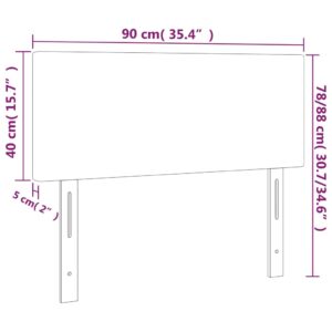 vidaXL Sänggavel vit 90x5x78/88 cm konstläder - Bild 8