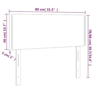 vidaXL Sänggavel mörkblå 80x5x78/88 cm sammet - Bild 8