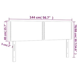 vidaXL Huvudgavlar 2 st mörkgrå 72x5x78/88 cm tyg - Bild 8