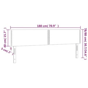 vidaXL Huvudgavlar 2 st vit 90x5x78/88 cm konstläder - Bild 8