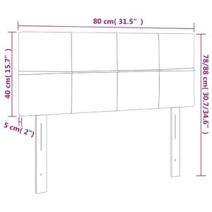 vidaXL Sänggavel svart 80x5x78/88 cm sammet - Bild 8