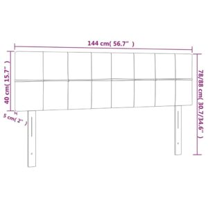 vidaXL Huvudgavlar 2 st mörkgrå 72x5x78/88 cm sammet - Bild 8