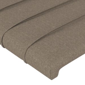 vidaXL Sänggavel taupe 80x5x78/88 cm tyg - Bild 4