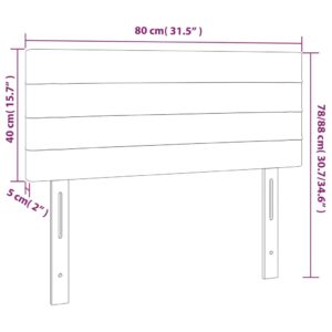 vidaXL Sänggavel taupe 80x5x78/88 cm tyg - Bild 8