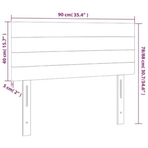 vidaXL Sänggavel svart 90x5x78/88 cm tyg - Bild 8