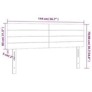 vidaXL Huvudgavlar 2 st mörkgrå 72x5x78/88 cm tyg - Bild 8