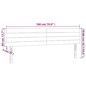 vidaXL Huvudgavlar 2 st ljusgrå 90x5x78/88 cm tyg - Bild 8