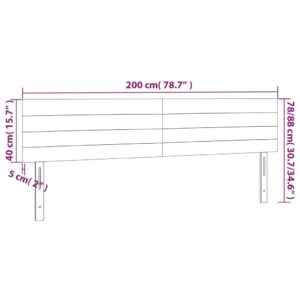 vidaXL Huvudgavlar 2 st ljusgrå 100x5x78/88 cm tyg - Bild 8