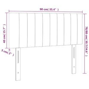 vidaXL Sänggavel mörkbrun 90x5x78/88 cm tyg - Bild 8