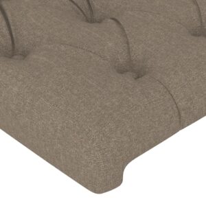 vidaXL Sänggavel taupe 100 x 7 x 78/88 cm tyg - Bild 4