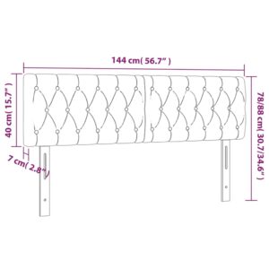 vidaXL Huvudgavlar 2 st blå 72x7x78/88 cm tyg - Bild 8