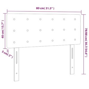 vidaXL Sänggavel svart 80x5x78/88 cm tyg - Bild 8