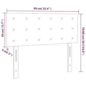 vidaXL Sänggavel mörkblå 90x5x78/88 cm sammet - Bild 8