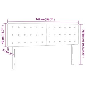 vidaXL Huvudgavlar 2 st ljusgrå 72x5x78/88 cm tyg - Bild 8