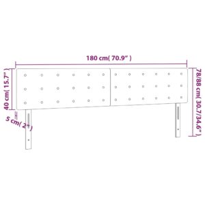 vidaXL Huvudgavlar 2 st svart 90x5x78/88 cm konstläder - Bild 8