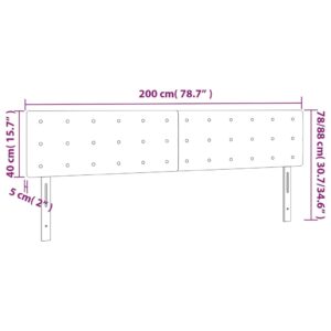 vidaXL Huvudgavlar 2 st svart 100 x 5 x 78/88 cm tyg - Bild 8