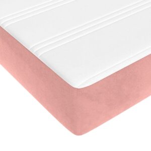 vidaXL Pocketresårmadrass rosa 160x200x20 cm sammet - Bild 5