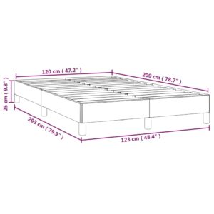 vidaXL Sängram ljusgrå 120x200 cm tyg - Bild 9