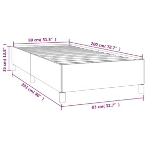 vidaXL Sängram ljusgrå 80x200 cm tyg - Bild 9