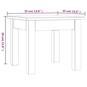 vidaXL Soffbord vit 35x35x30 cm massiv furu - Bild 7