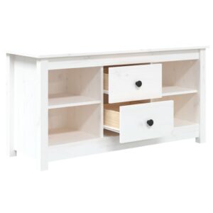 vidaXL Tv-bänk vit 103x36,5x52 cm massiv furu - Bild 4